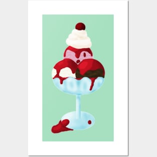 Ice Cream Sundae Posters and Art